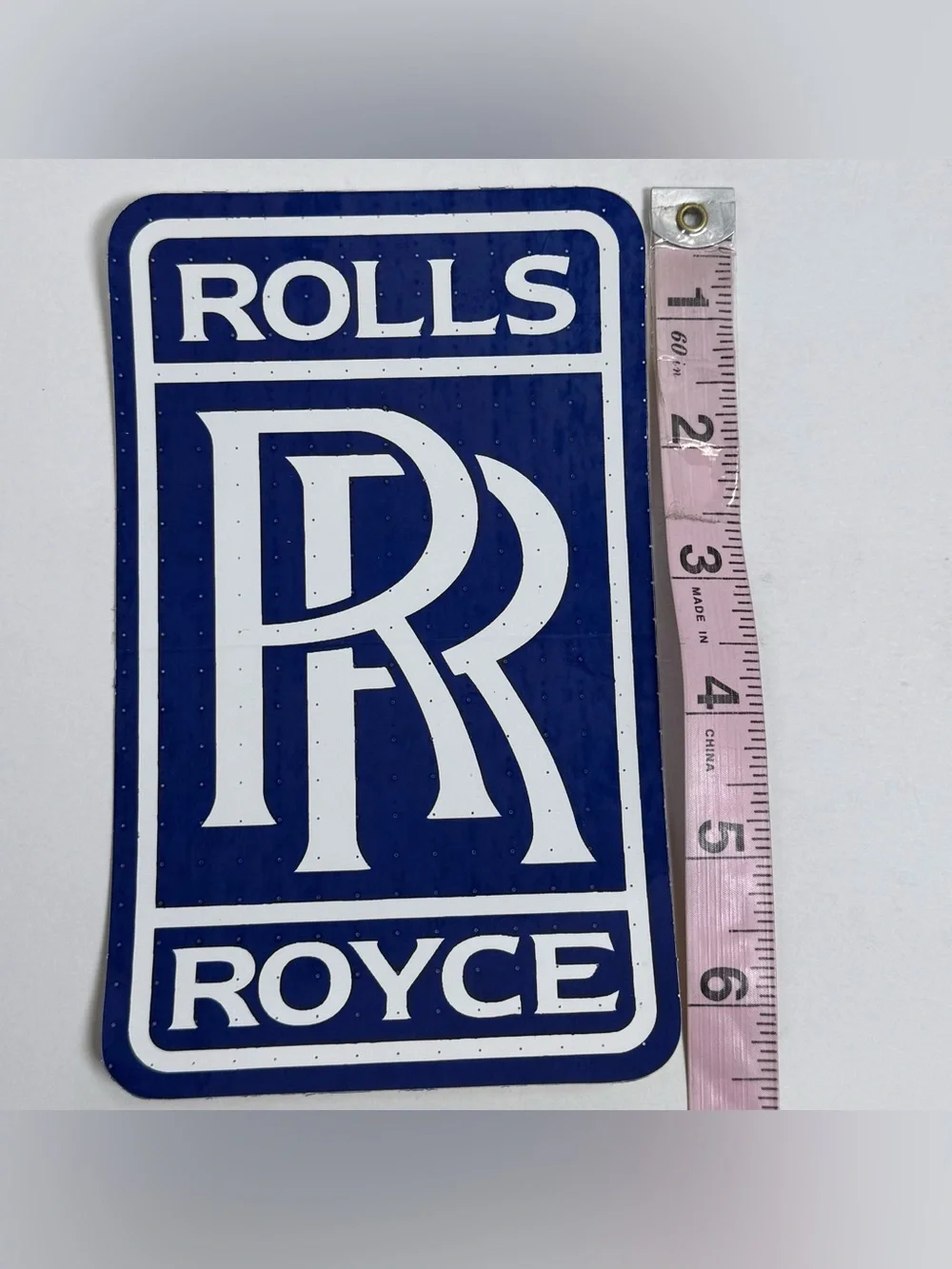 Vintage Rolls Royce RR Logo Decal Sticker 3M Scotchcal 4x6.5 Dealer Promo NOS